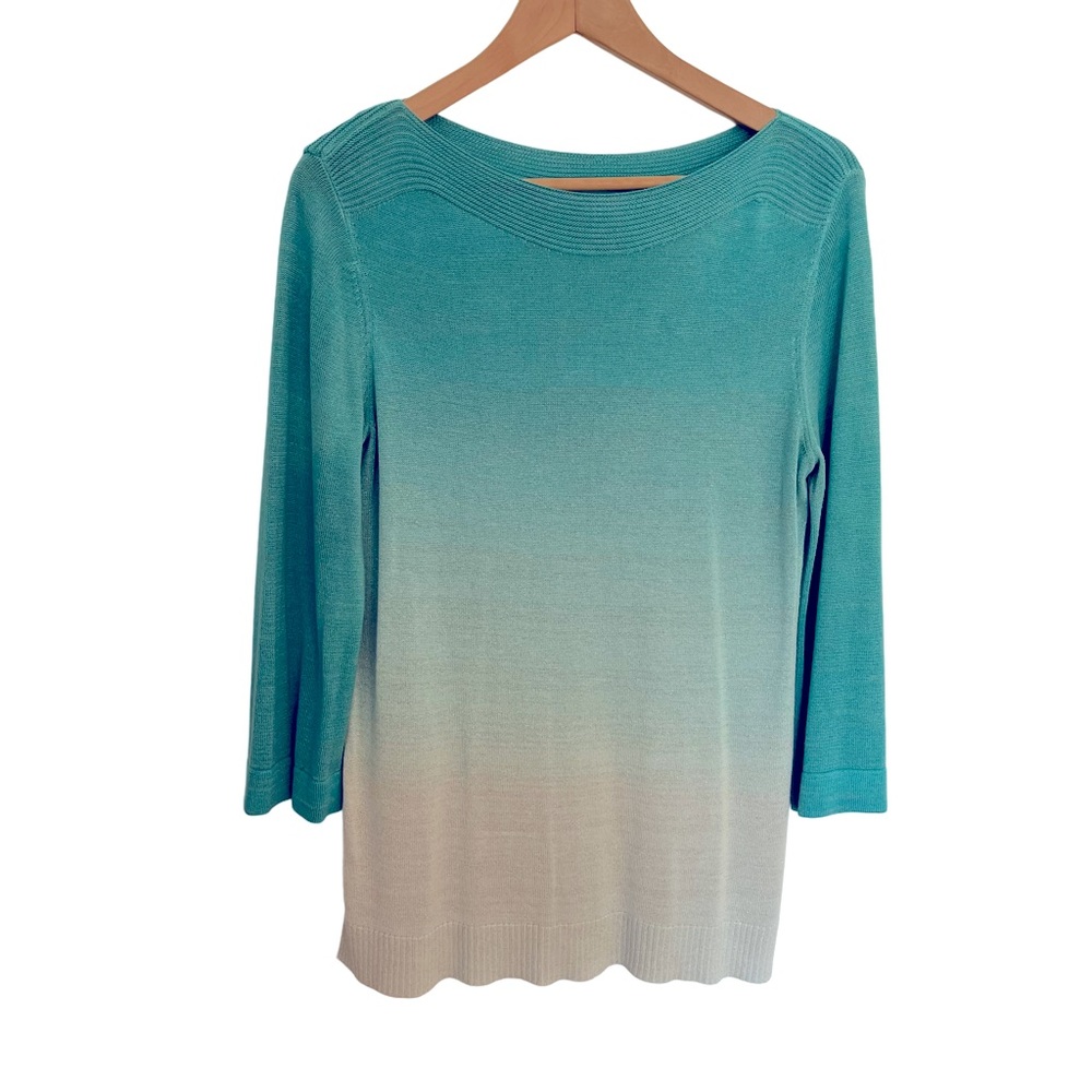 Multicolored blue Chico sweater with hints of metallic